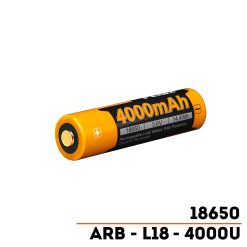 Fenix ARB- L18 - 4000U 18650 4000mAh 3.6v Protected Lithum (Li-ion) Button Top Battery