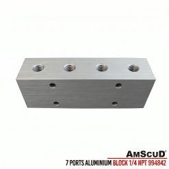 AmScuD 7 Ports Aluminium Block 1/4 NPT 994842